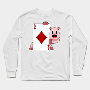 Pig Poker Poker cards Card game Long Sleeve T-Shirt